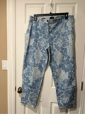 Talbots Women’s Blue Floral Print Pants